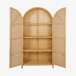 Bohemian children's wardrobe in natural rattan and cane