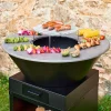 Braséro barbecue Ø81,5cm, cooking grid, wood storage