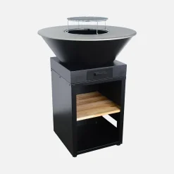 Braséro barbecue Ø81,5cm, cooking grid, wood storage