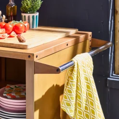Brazier grill Ø80cm service table with storage spaces protective cover