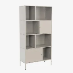 Buffet, industrial metal storage unit with 8 compartments