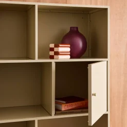 Buffet, industrial metal storage unit with 8 compartments