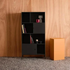 Buffet, industrial metal storage unit with 8 compartments