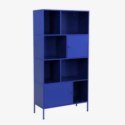 Buffet, industrial metal storage unit with 8 compartments