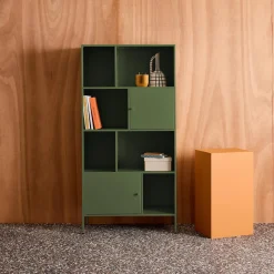 Buffet, industrial metal storage unit with 8 compartments