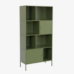 Buffet, industrial metal storage unit with 8 compartments