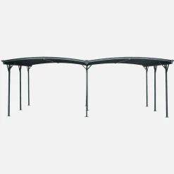Carport 30m² in aluminum and polycarbonate with extension