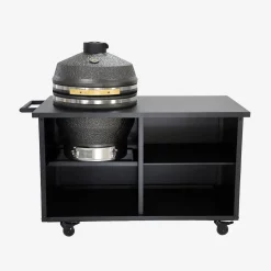 Charcoal barbecue, smoker with side table and cover