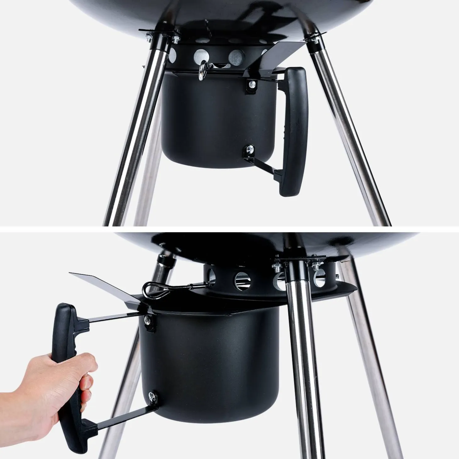 Charcoal kettle barbecue