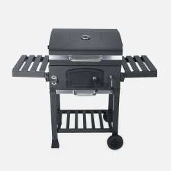 Charcoal smoker barbecue with ash collector