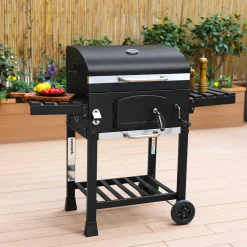 Charcoal smoker barbecue with ash collector