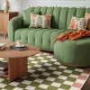 Checkered indoor/outdoor rug pink and green