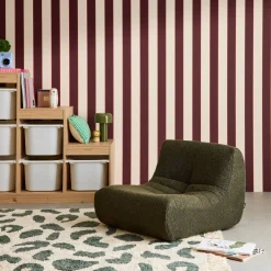 Children's armchair in textured boucle fabric