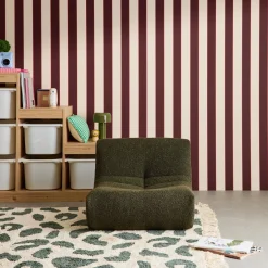 Children's armchair in textured boucle fabric