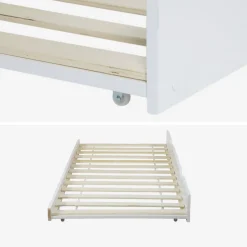 Children's bed drawer pine wood