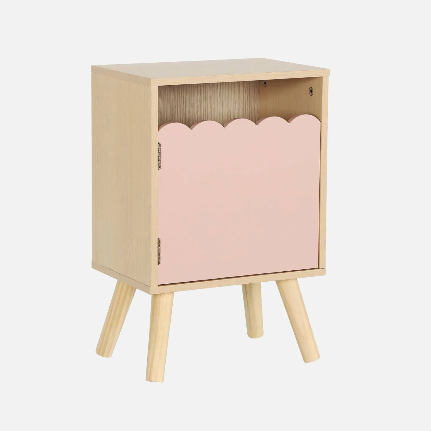 Children's bedside table, wood decor, 1 door