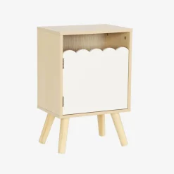 Children's bedside table, wood decor, 1 door