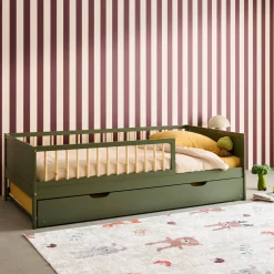 Children's bed 90 x 190 cm natural pine with slatted base and  drawer