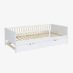 Children's bed 90 x 190 cm natural pine with slatted base and  drawer