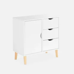Children's chest of 3 drawers and 1 door