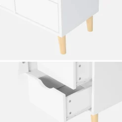 Children's chest of 3 drawers and 1 door