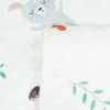 Children's Indoor Rug White with Autumnal Animal Print