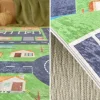 Children's Indoor Rug with Mini City Print