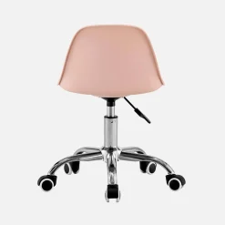 Children's office chair adjustable with casters and chrome base
