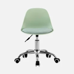Children's office chair adjustable with casters and chrome base