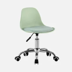 Children's office chair adjustable with casters and chrome base