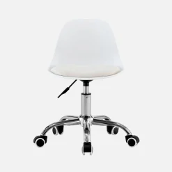 Children's office chair adjustable with casters and chrome base