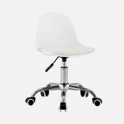 Children's office chair adjustable with casters and chrome base
