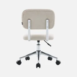 Children's office chair height-adjustable with castors and chenille fabric