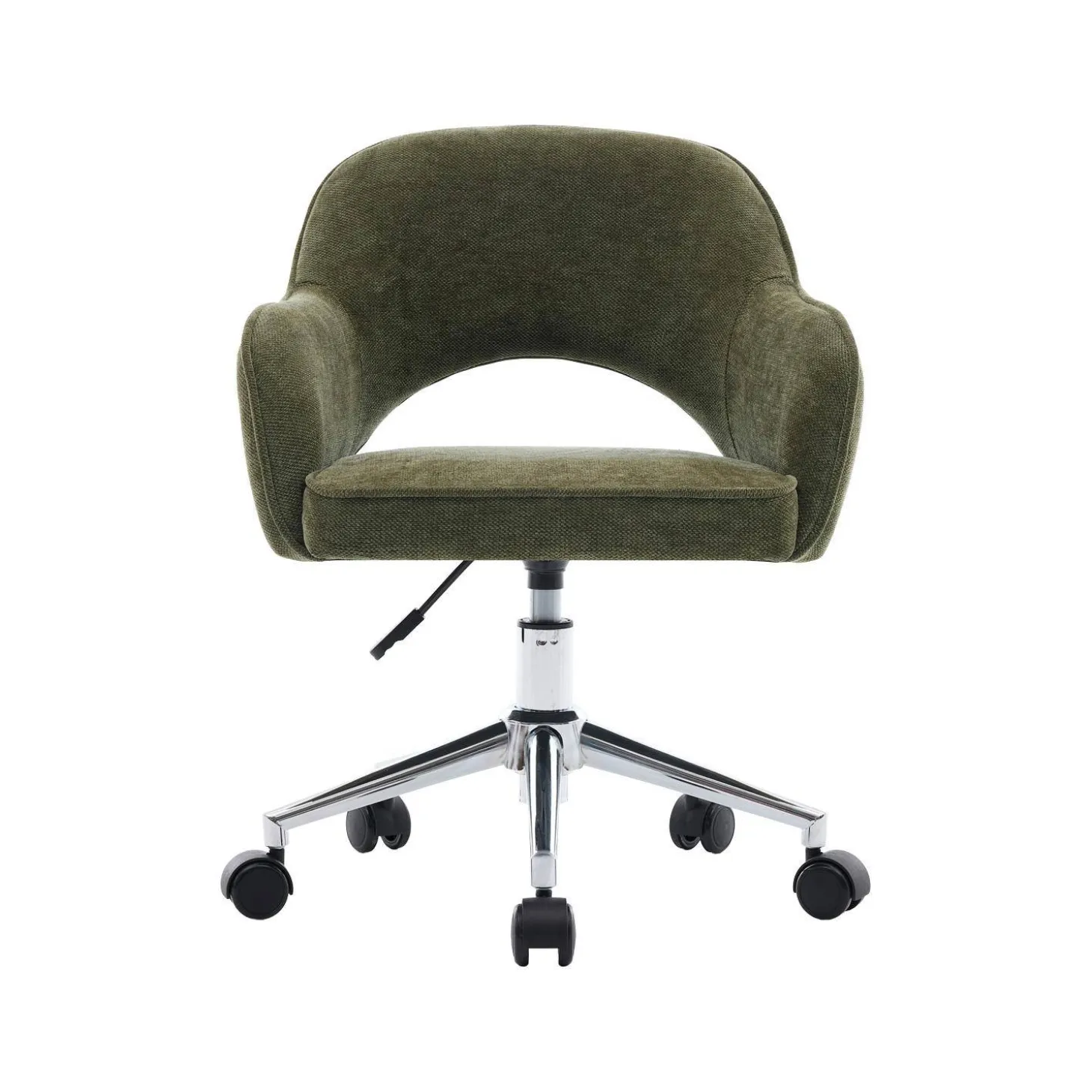 Children's office chair height-adjustable with casters and chenille fabric