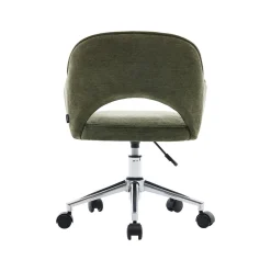 Children's office chair height-adjustable with casters and chenille fabric