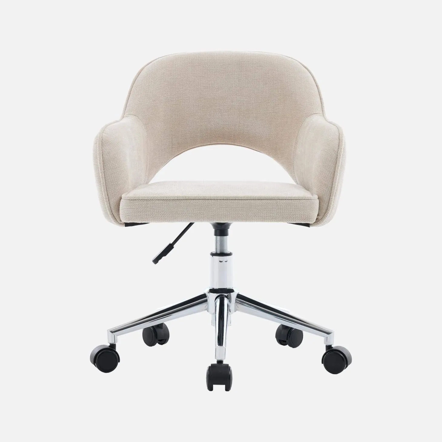 Children's office chair height-adjustable with casters and chenille fabric