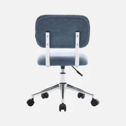 Children's office chair height-adjustable with castors and chenille fabric