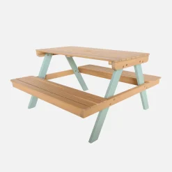 Children's picnic table, garden set in acacia wood 4-seater