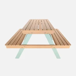 Children's picnic table, garden set in acacia wood 4-seater
