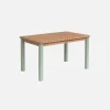 Children's rectangular garden table in acacia wood seats 4