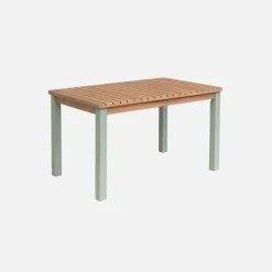 Children's rectangular garden table in acacia wood seats 4