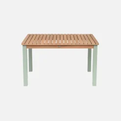 Children's rectangular garden table in acacia wood seats 4