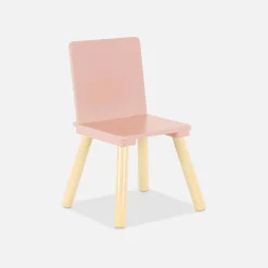 Children's square table with 2 chairs pine legs