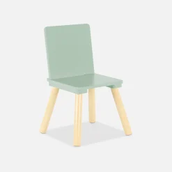Children's square table with 2 chairs pine legs