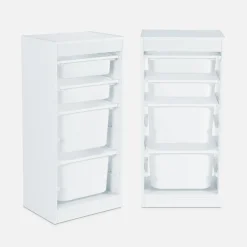 Children's storage furniture 4 storage bins (Pack of 2)