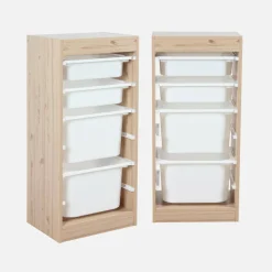 Children's storage furniture 4 storage bins (Pack of 2)