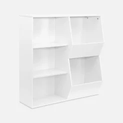Children's storage unit, 3 shelves and 2 storage spaces