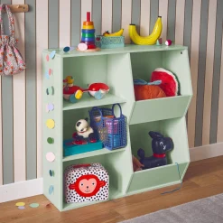 Children's storage unit, 3 shelves and 2 storage spaces