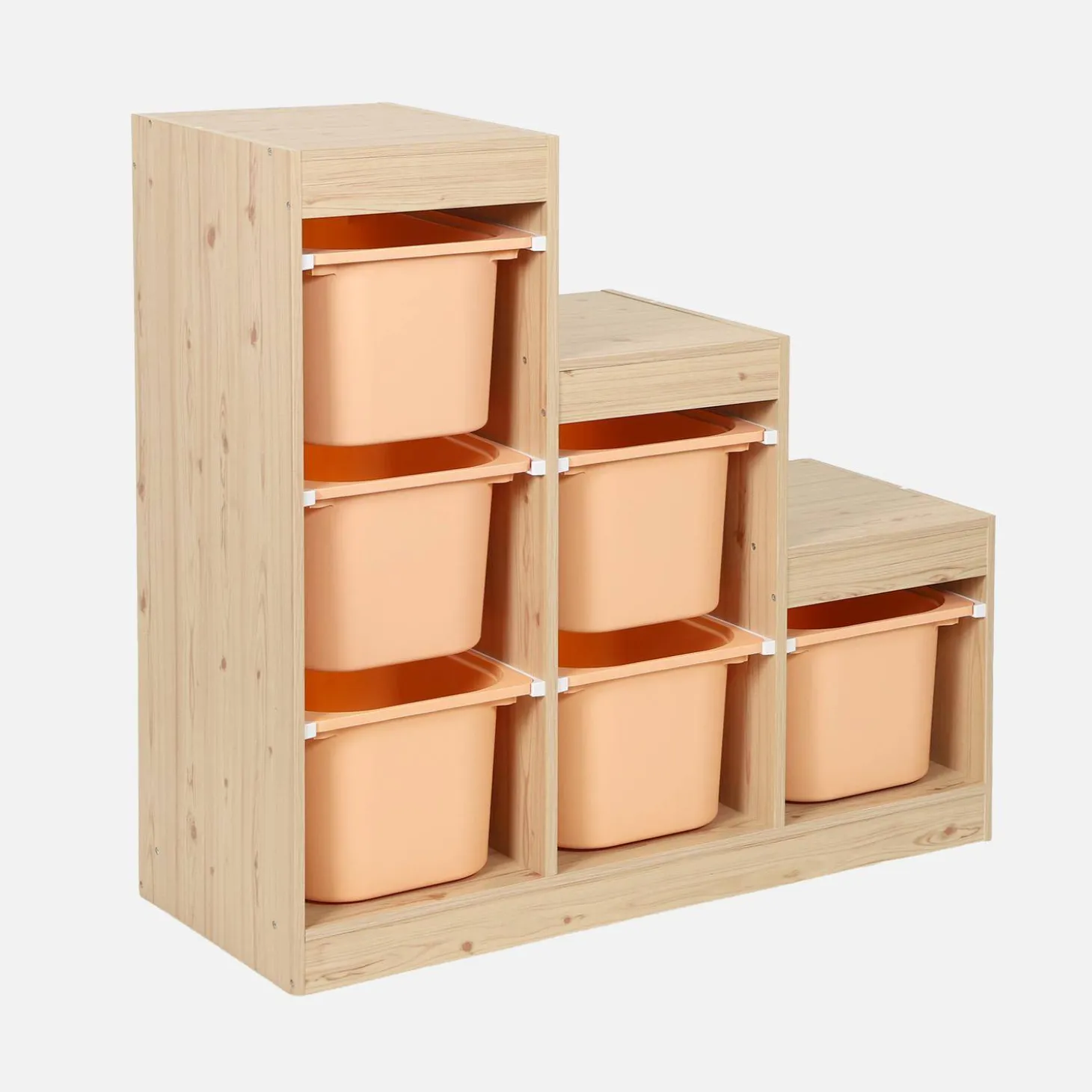 Children's storage unit staircase 6 storage bins