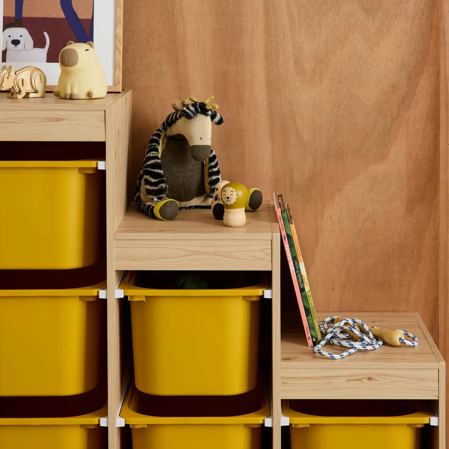 Children's storage unit staircase 6 storage bins